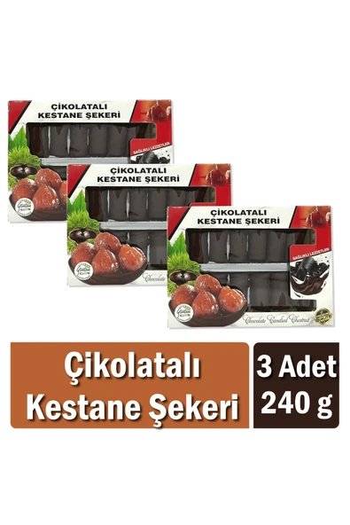 Kibarzade Çikolatalı Kestane Şekeri 240 gr x 3 Adet ürün görseli 1