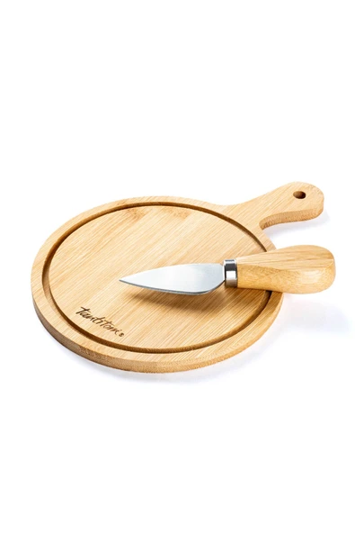 Tantitoni Bambu Peynir Kesme Tahtası Ve Bıçak Seti 19.5x14cm ürün görseli 1