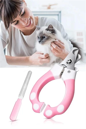 Kedi Ve Küçük Irk Köpek Tırnak Makası Törpü Seti Orta Boy Yeni Model 1 Adet Manikür Bakım Seti ürün görseli 1