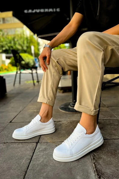 CH979 - Santoni CRT Spor Erkek Ayakkabı BEYAZ ürün görseli 1