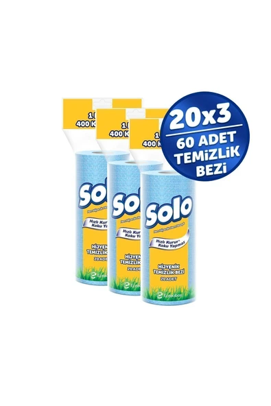 Solo Hijyenik Temizlik Bezi 3'lü ürün görseli 1