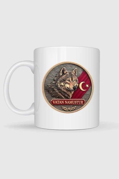 Vatan Namustur Tasarımlı Kupa Bardak - Resim 2