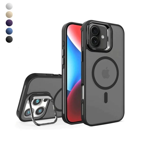 iPhone 16 Plus Kılıf Armor Seri Magsafe Uyumlu Stand Özellikli Kamera Lensli Kapak ürün görseli 1