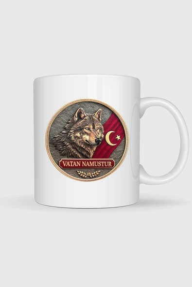 Vatan Namustur Tasarımlı Kupa Bardak ürün görseli 1