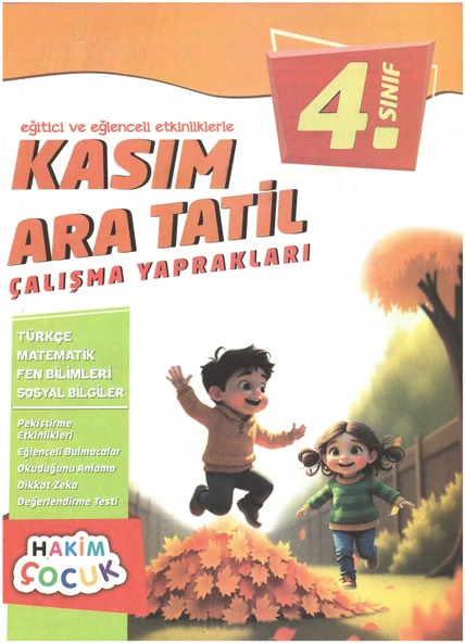 4.Sınıf Eğitici ve Eğlenceli Etkinliklerle Kasım Ara Tatil Çalışma Yaprakları ürün görseli 1