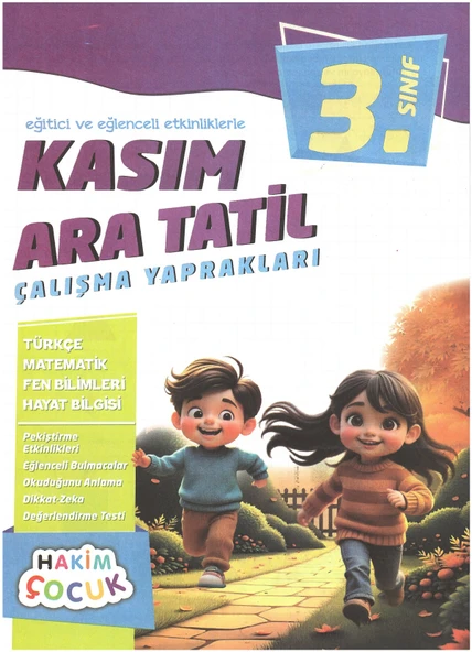 3.Sınıf Eğitici ve Eğlenceli Etkinliklerle Kasım Ara Tatil Çalışma Yaprakları ürün görseli 1