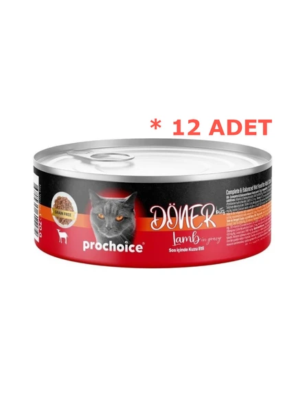 Pro Choice Prochoice Döner Bites Kuzulu Yetişkin Kedi Konservesi 70 g 12  adet ürün görseli 1