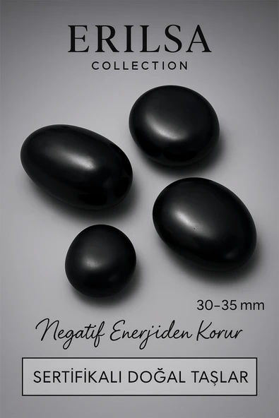 Sertifikalı Siyah Turmalin Taşı Kütle 30–35 mm Negatif Enerjiye Karşı Koruma ve Topraklanma Taşı ürün görseli 1
