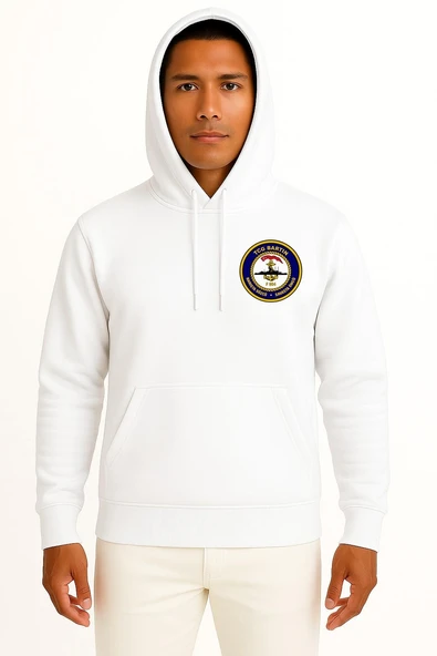 Kapüşonlu F504 Tcg Bartın Savaş Gemisi Cep ve Sırt Tasarımlı Unisex Sweatshirt ürün görseli 1