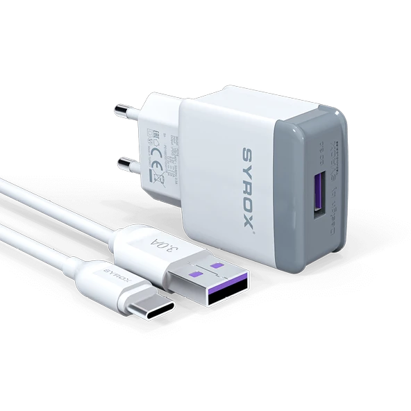 Reeder s19 promax Uyumlu Type-C Girişli Hızlı Şarj Cihazı Seti Adaptör+Kablo Q32 3.0A ürün görseli 1