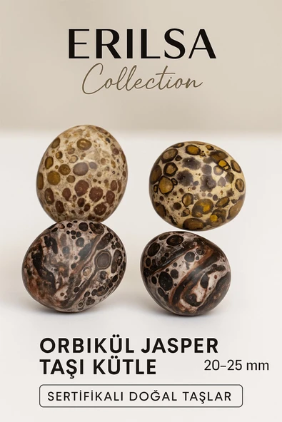Sertifikalı Orbikül Jasper Taşı Kütle 20–25 mm Koruma Denge ve Topraklanma Enerjisi Taşı ürün görseli 1