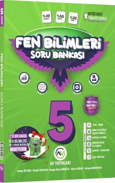 5. Sınıf Fen Bilimleri Soru Bankası Av Yayınları ürün görseli 1