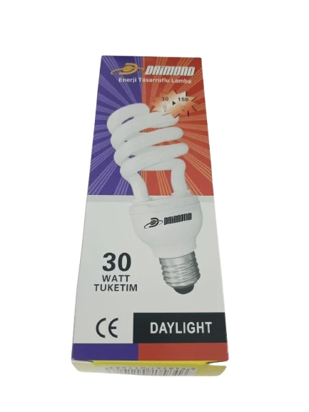 30 Watt E27 Duy Spiralli Beyaz Işık Tasarruflu Ampul (10 adet) ürün görseli 1
