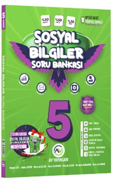 5. Sınıf Sosyal Bilgiler Soru Bankası Av Yayınları ürün görseli 1