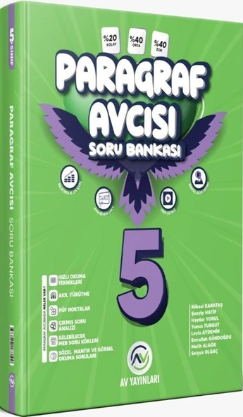5. Sınıf Paragraf Soru Avcısı Soru Bankası Av Yayınları ürün görseli 1