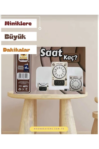 (“Saat Kaç?” Öğrenme Seti) Zaman Kavramını Öğrenin! - Miniklerimiz İçin Renkli Ahşap Oyuncak ürün görseli 1