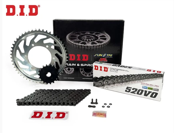 Did-Jt 2016-2019 Suzuki VanVan 200 Uyumlu Zincir Dişli Set Oring Zincir Çelik Renk ürün görseli 1