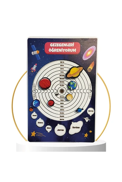 Güneş Sistemimiz Eğitici Öğretici Geliştirici Okula Katkı Okul Öncesi Eğitici Oyuncak Ahşap ürün görseli 1