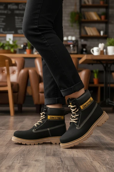 Siyah Unisex Worker Bot ürün görseli 1