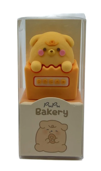 Pupu Bakery 3d Silikon Renkli Kalemtraş Sarı Ayıcık ürün görseli 1