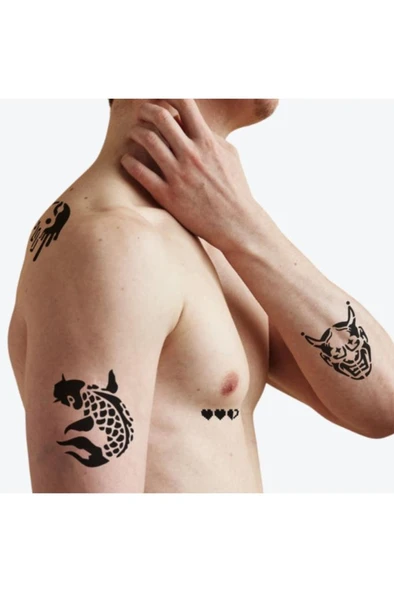 One Spray Tattoo Tokyo City Pack Dövme Şablon Seti ve Siyah Sprey ürün görseli 1