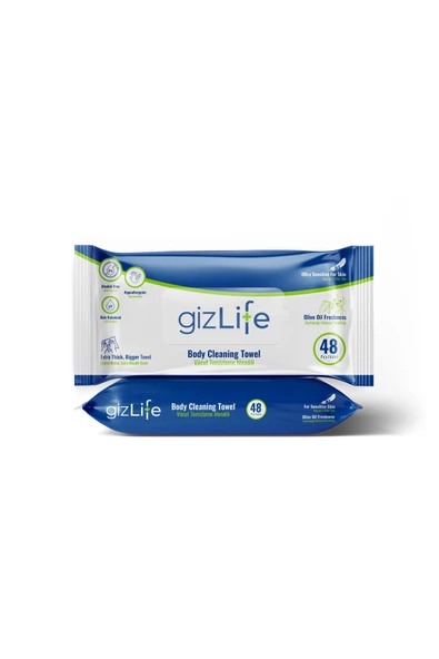 Gizlife Vücut Temizleme Mendili 24 Paket 1152 Yaprak ürün görseli 1