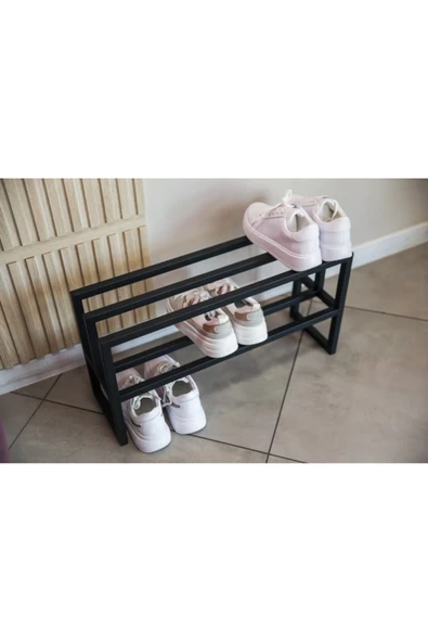 AJU Endüstriyel Metal Ayakkabılık Şık Modern Koridor Ayakkabı Rafı Dayanıklı Metal Stand Dolap İçi Raf ürün görseli 1