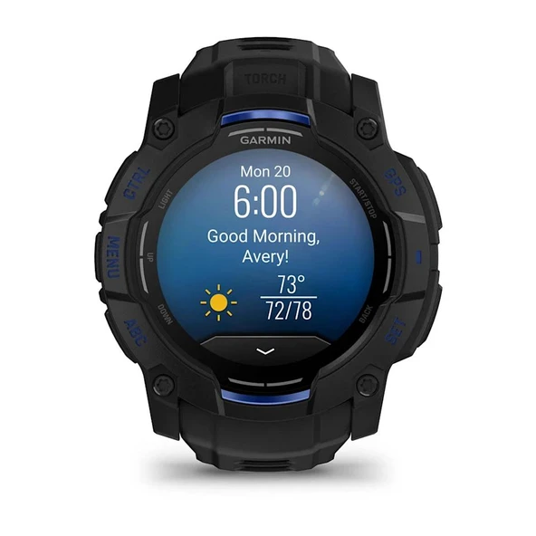 Garmin Instinct 3 - 50 mm AMOLED Siyah Mavi - Resim 3