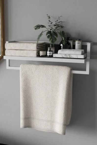 AJU Havluluk Banyo Rafı Havlu Askısı Şal Aksesuar Bakım Ürünleri Banyo Mutfak Düzenleyici Baharatlık Raf ürün görseli 1