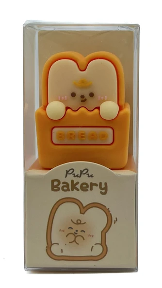 Pupu Bakery 3d Silikon Renkli Kalemtraş Uzun Kulak ürün görseli 1