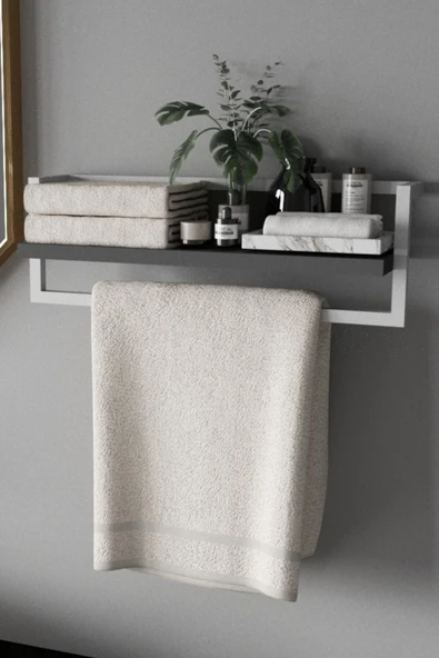 AJU Havluluk Banyo Rafı Havlu Askısı Şal Aksesuar Bakım Ürünleri Banyo Mutfak Düzenleyici Baharatlık Raf ürün görseli 1