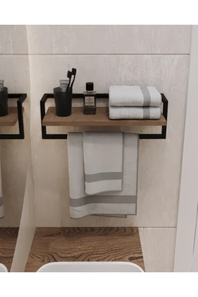 AJU Havluluk Banyo Rafı Sabunluk Şal Askılığı Havlu Askısı Banyo Mutfak Düzenleyici Çok Amaçlı Raf ürün görseli 1