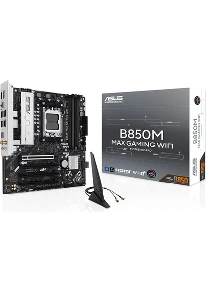 Asus B850M Max Gamıng Wıfı6 Ddr5 Hdmı-Dp Typec Pcıe 5.0 Am5 Matx ürün görseli 1