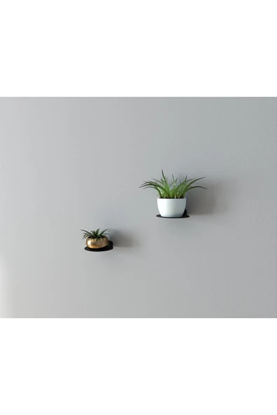 AJU Minimalist Bitki Rafı Yüzer Raf, Metal Teşhir Rafı Bitki Askısı İç Mekan Dekoratif Bitki Rafı 2 ADET ürün görseli 1
