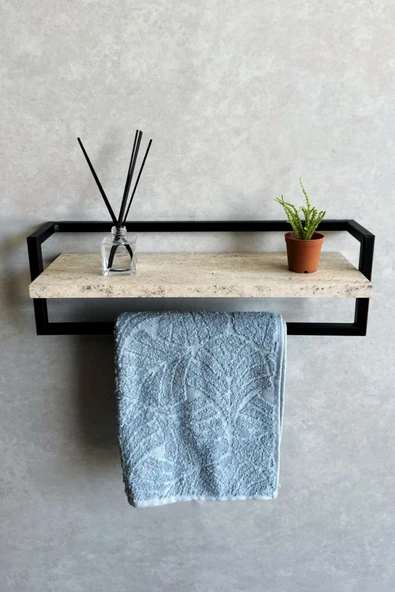 AJU Havluluk Banyo Rafı Sabunluk Şal Askılığı Havlu Askısı Banyo Mutfak Düzenleyici Modern Şık Raf ürün görseli 1