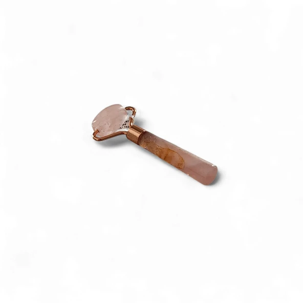 Pembe Quartz Mini Roller Masaj Taşı Face Roller ürün görseli 1