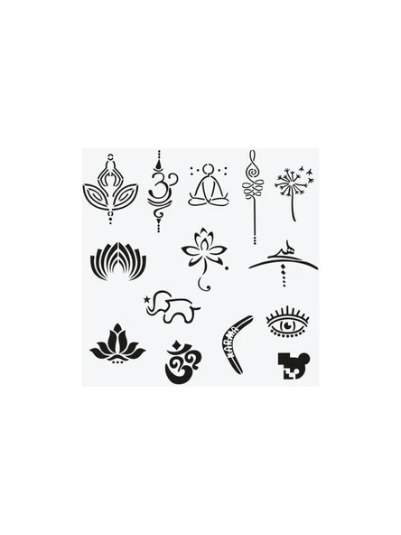 One Spray Tattoo Goa Pack Dövme Şablon Seti - Resim 3