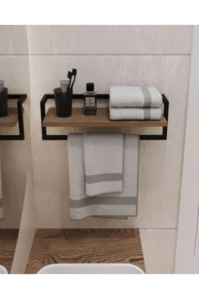 AJU Havluluk Banyo Rafı Sabunluk Şal Askılığı Havlu Askısı Banyo Mutfak Düzenleyici Çok Amaçlı Raf ürün görseli 1