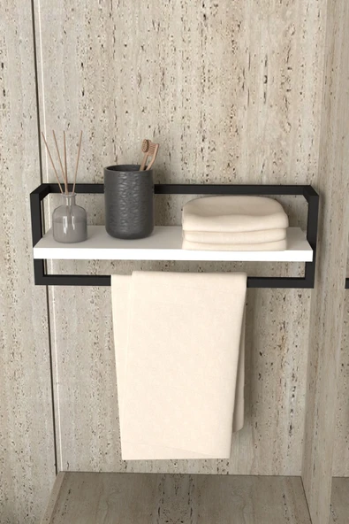 AJU Havluluk Banyo Rafı Sabunluk Şal Askılığı Havlu Askısı Banyo Mutfak Düzenleyici Çok Amaçlı Raf ürün görseli 1