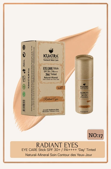 KUATRA Radiant Eyes Göz Çevresi Doğal Mineral Antiaging, Antioksidan Gündüz Bakım Stick SPF 30+ / PA++++ Renkli ürün görseli 1