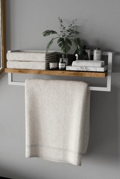 AJU Havluluk Banyo Rafı Havlu Askısı Şal Aksesuar Bakım Ürünleri Banyo Mutfak Düzenleyici Baharatlık Raf ürün görseli 1