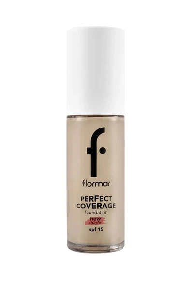 Flormar Perfect Coverage Yüksek Pigmentli & Yarı Parlak Bitişli SPF15 Fondöten 131 WARM NUDE ürün görseli 1