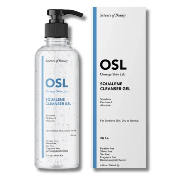 Osl Omega Skin Lab Squalene Cleanser Gel  Makyaj ve Yüz Temizleme Jeli 200 ml ürün görseli 1