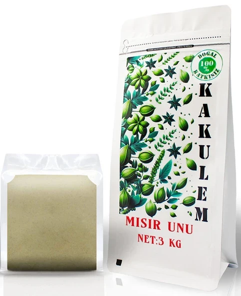KAKULEM GLUTENSİZ SERTİFİKALI Ata Tohum Yerli Mısır Unu 3 KG ürün görseli 1