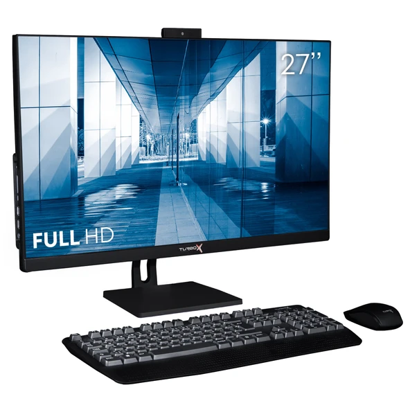 Turbox TAx707 i5 7400 8GB Ram 512GB M.2 NVMe SSD 27 Bluetooth Webcam Siyah All In One Bilgisayar ürün görseli 1