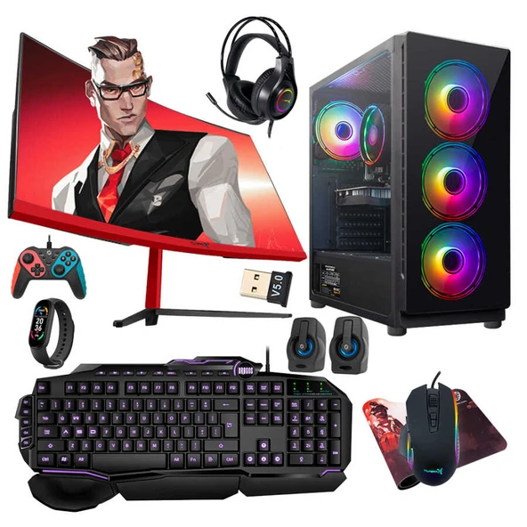 Turbox Tx4396 i5 6400 16GB Ram 512GB SSD 4GB RX560 23.6 inç Curved Oem Paket ürün görseli 1