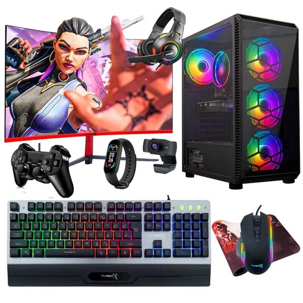 Turbox Tx500 i7 4770 16GB Ram 256GB SSD 4GB R7 240 23.6 75Hz Curved Oem Paket ürün görseli 1