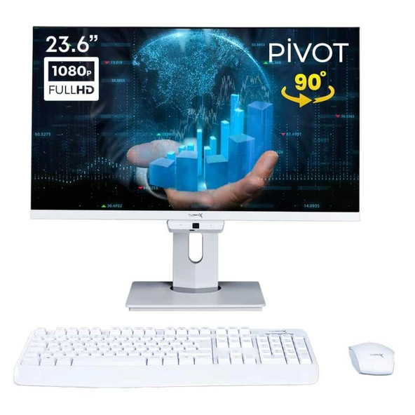Turbox TAx857 i7 10700 16GB DDR4 1TB M.2 NVMe SSD 23.6 inç FHD Webcam All in One PC ürün görseli 1