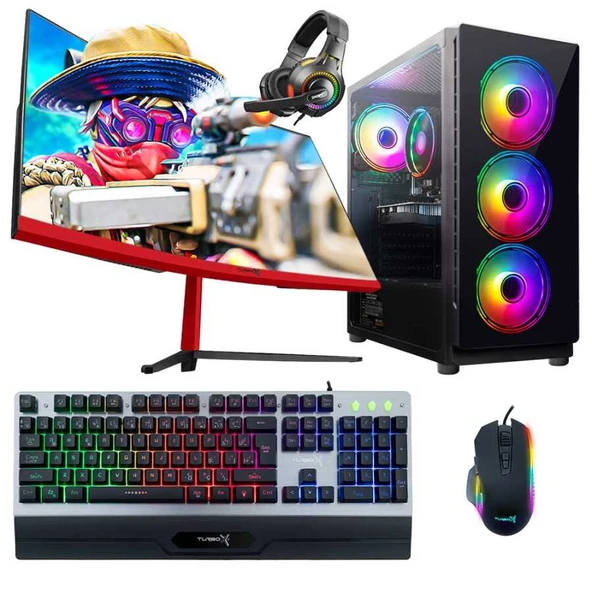 Turbox Tx5265 i7 4770 16GB Ram 512GB SSD 4GB RX560 23.6 inç Curved Oem Paket ürün görseli 1
