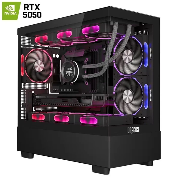 Dragos DRx7520 Ryzen 5 8400F 32GB DDR5 Ram 1TB M2 NVMe SSD 8GB RTX5050 Oem Paket ürün görseli 1
